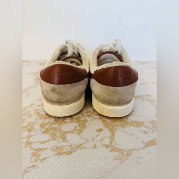 🔥🔥FINAL CLEARENACE 🔥🔥 TORY BURCH Hank Mixed Leather Retro Sneakers - Picture 5 of 7